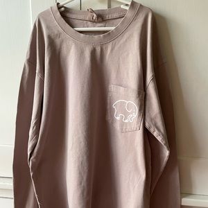 Tan Ivory Ella long sleeve heavyweight shirt, size small